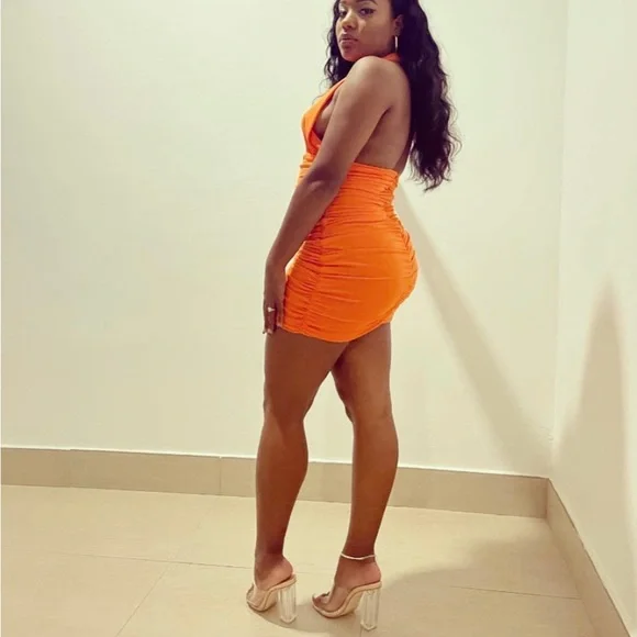 Mini orange dress - Picture 3 of 3